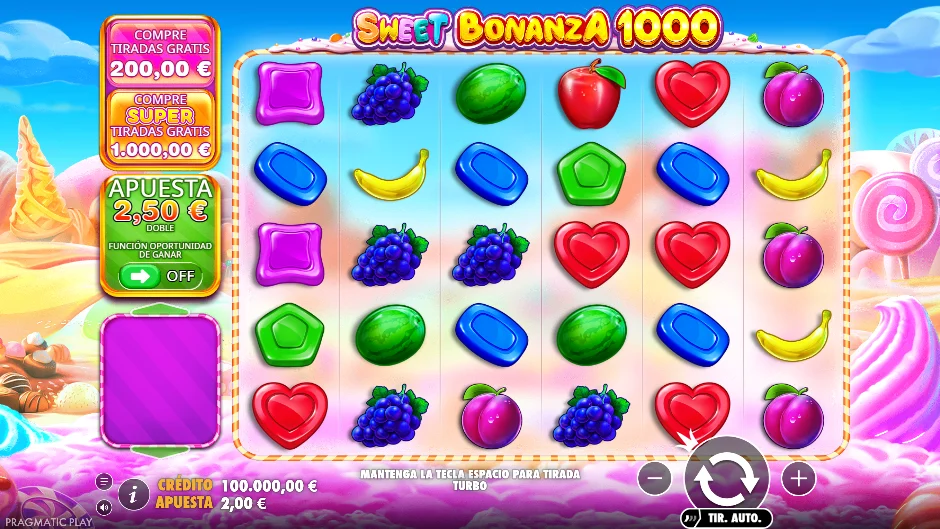 Sweet Bonanza 1000 — pantalla del juego